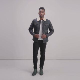 Dallis Brown Shearling Trucker Jacket