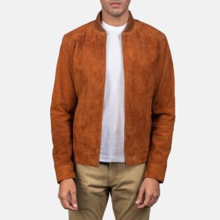 Blain Mocha Suede Bomber Jackets