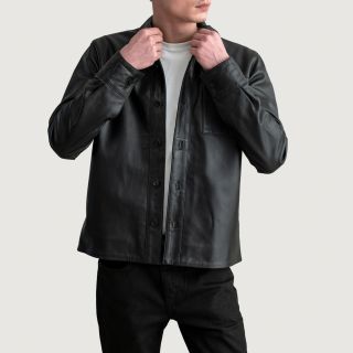 Scout Grey Suede Leather Shirt
