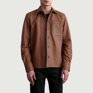 Scout Grey Suede Leather Shirt