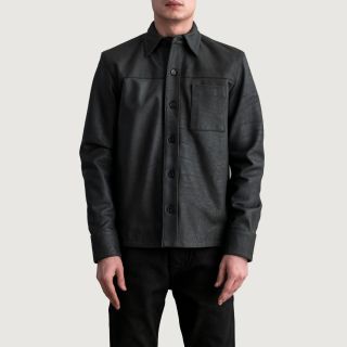Scout Grey Suede Leather Shirt