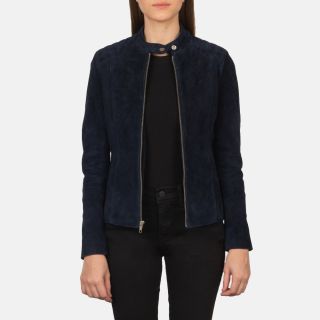 Kelsee Black Leather Biker Jackets