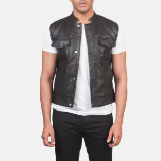 Atlas Moto Black Leather Vests