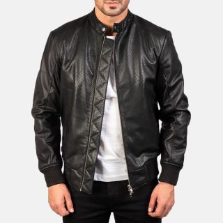 Avan Leather Bomber Jacket