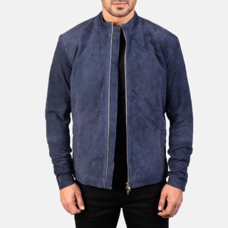 Charcoal Suede Biker Jackets