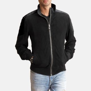 Ethan Hybrid Suede Bomber Jackets
