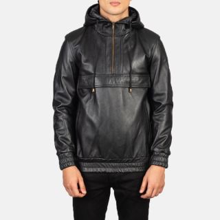 Kenton Hooded Mocha Suede Pullover Jacket