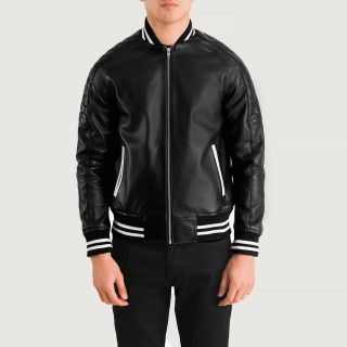 Pascal Green Suede Varsity Jacket