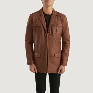Ray Cutler Black Leather Blazers