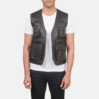 Safari Brown Leather Vests