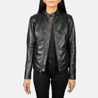Rumella Blue Suede Biker Jackets