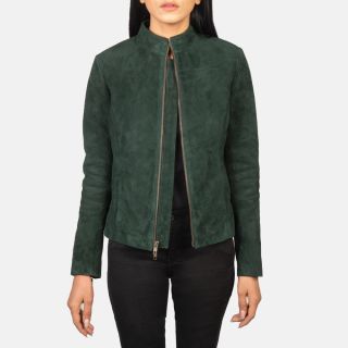 Rumella Blue Suede Biker Jackets