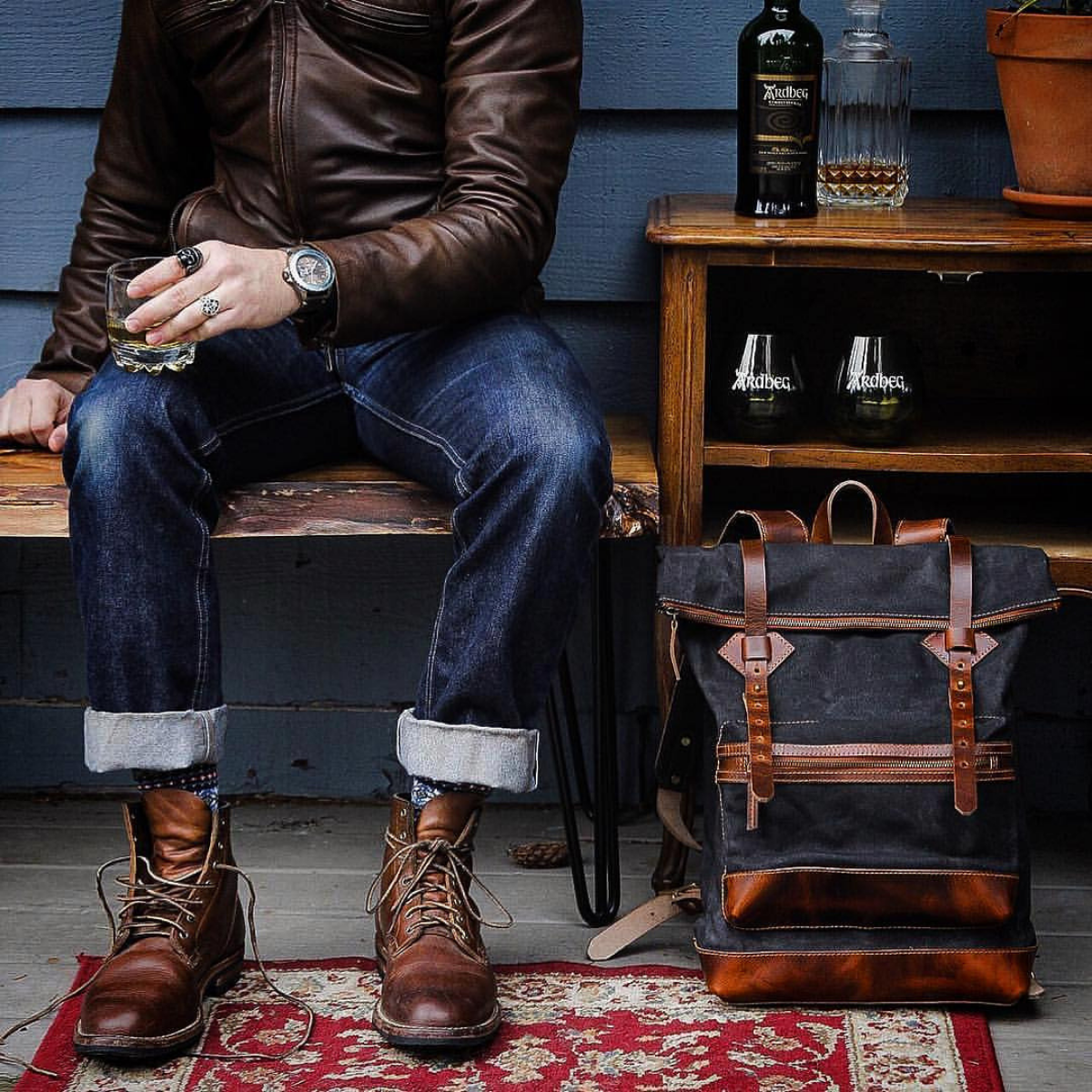 Adventure Roll top Backpack (Deep Black) - Image 2