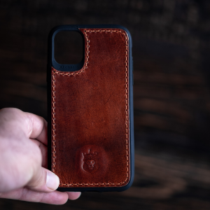 Apple Minimal IPhone Leather Case(Tobacco Tan)
