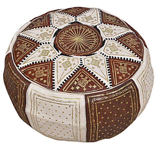Leather Pouf 091