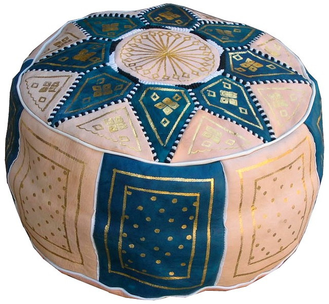 Leather Pouf 093