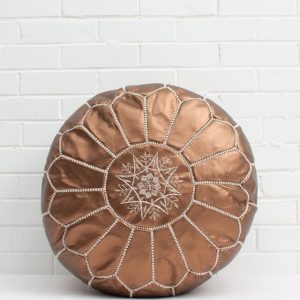 Leather Pouf 122