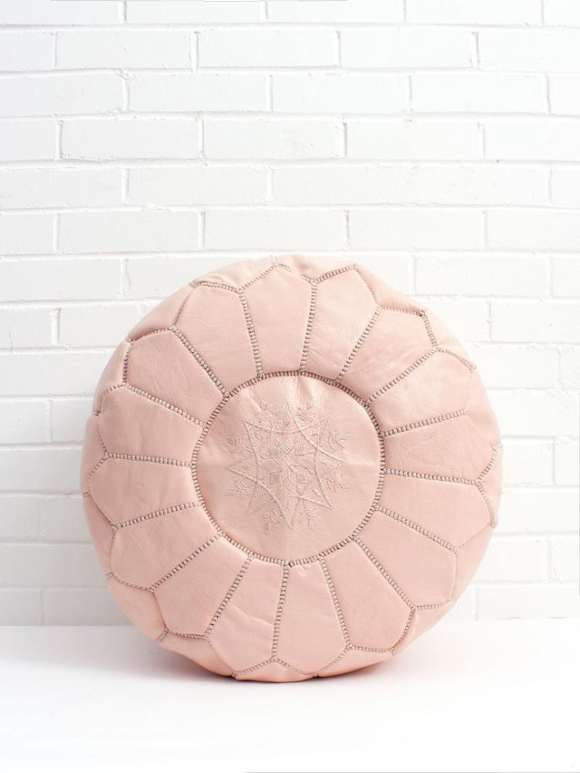 Leather Pouf 123