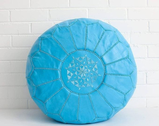 Leather Pouf 130