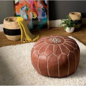 Leather Pouf 142