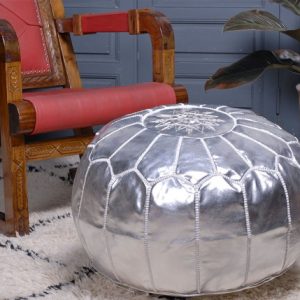 Leather Pouf 154