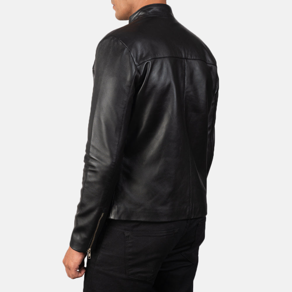Adornica Black Leather Biker Jackets - Image 2