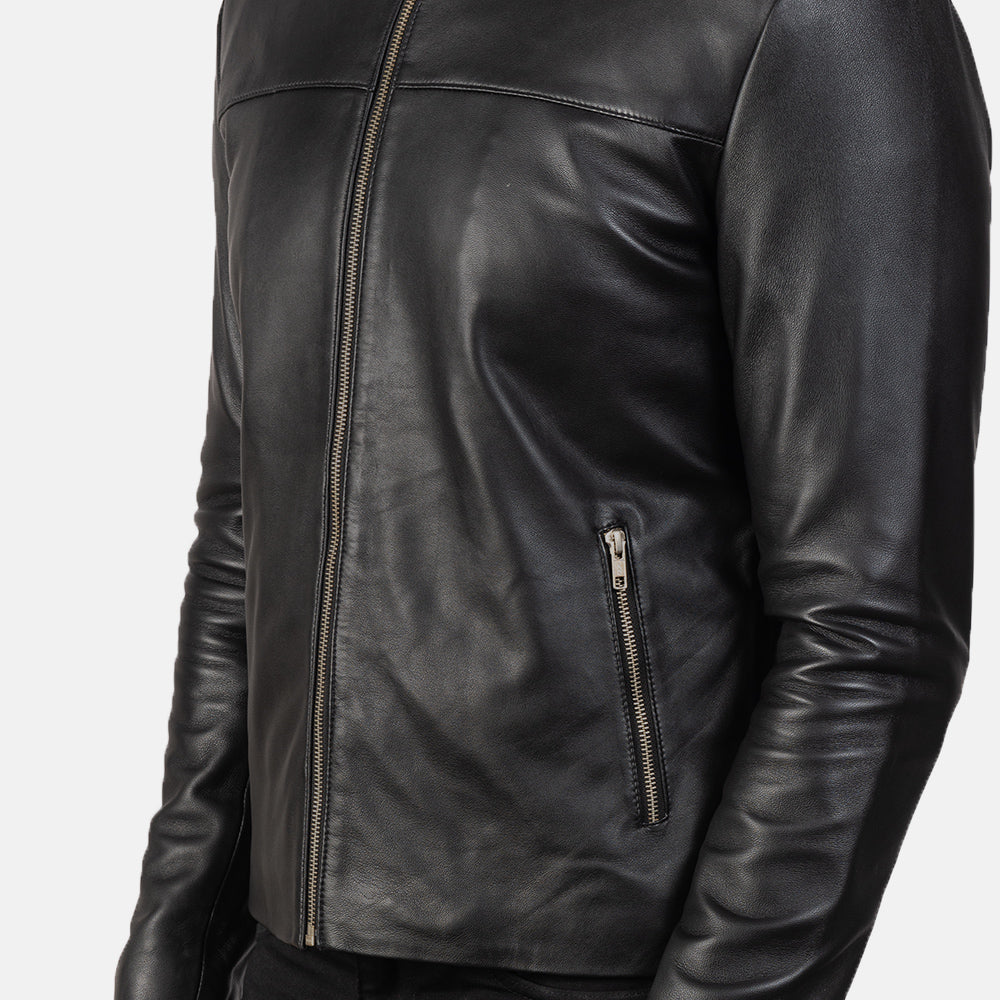 Adornica Black Leather Biker Jackets - Image 7
