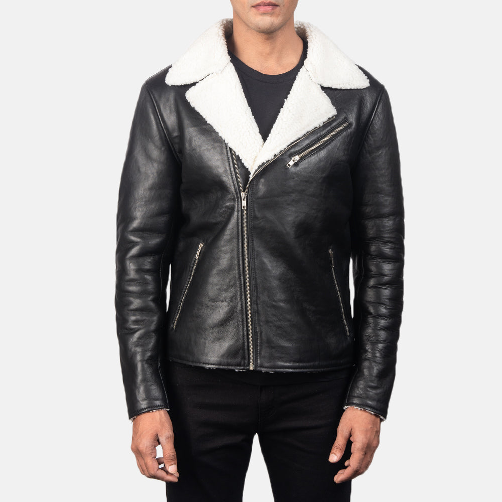 Alberto White Shearling Leather Jackets - Image 3