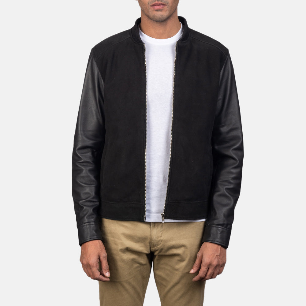 Blain Mocha Suede Bomber Jackets