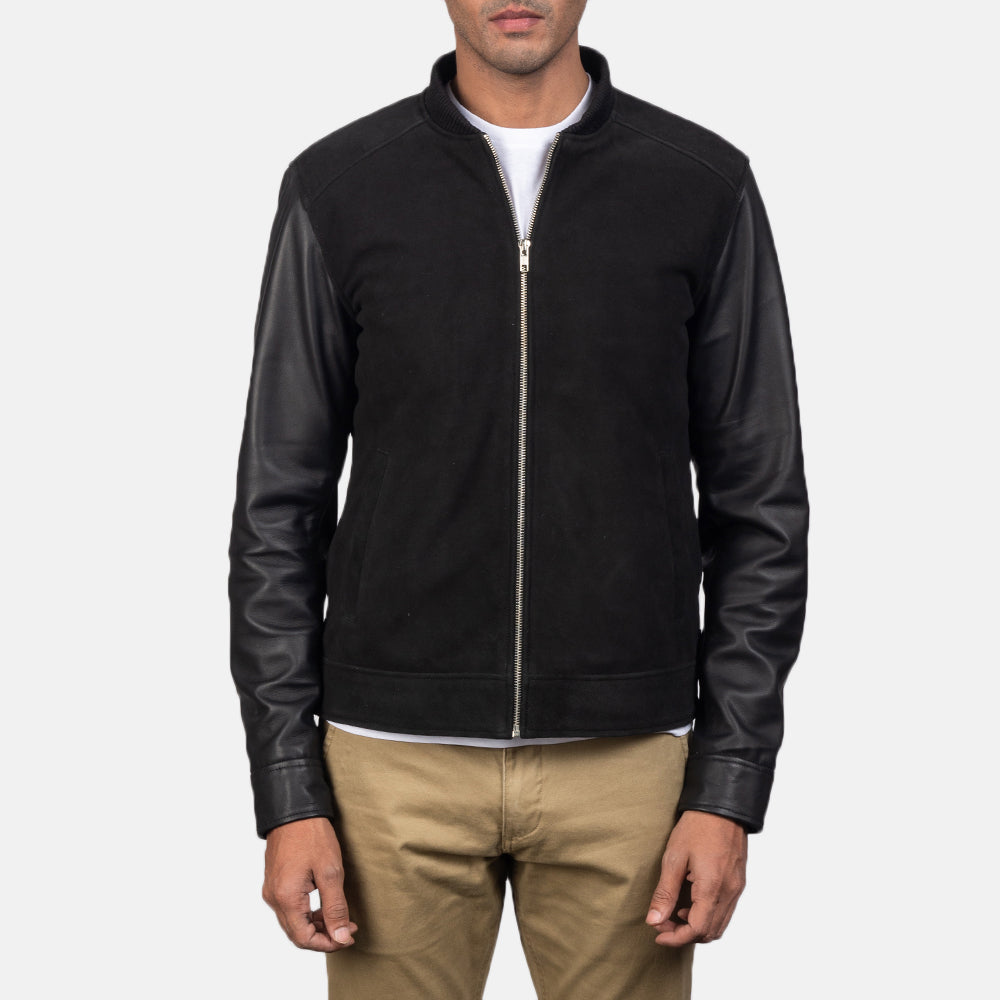 Blain Mocha Suede Bomber Jackets - Image 4