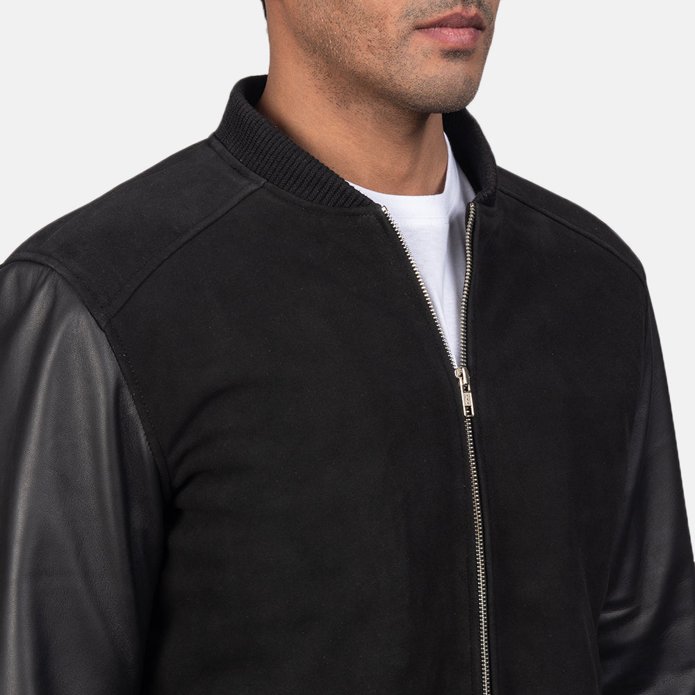 Blain Mocha Suede Bomber Jackets - Image 5