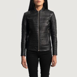 Cityscape Black Leather Biker Jackets