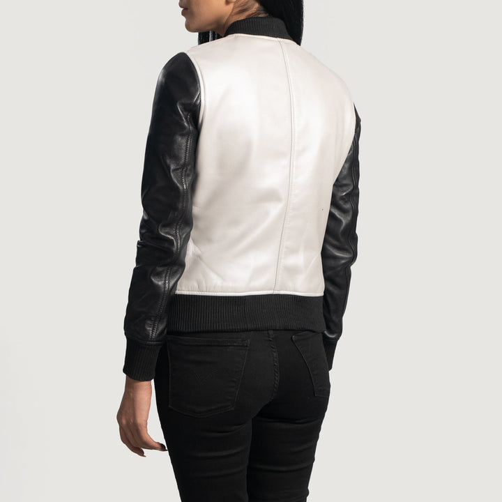 Cole Leather Bomber Jacket - Image 3