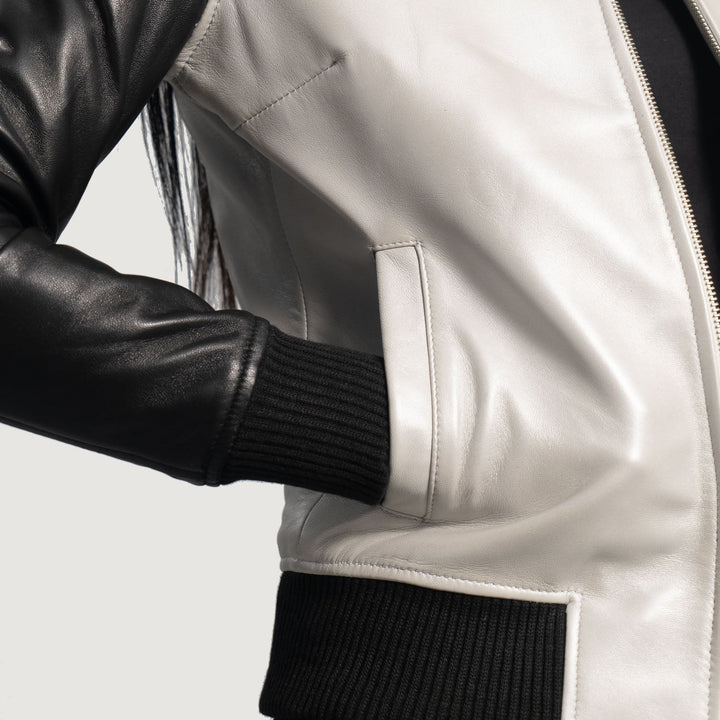 Cole Leather Bomber Jacket - Image 5