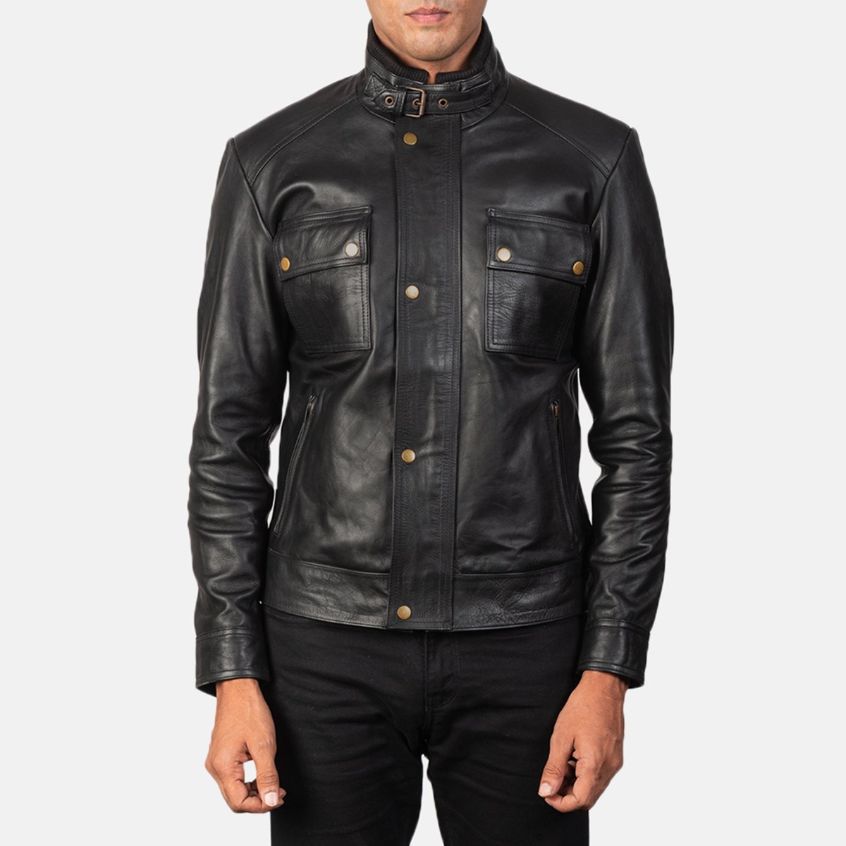 Darren Leather Biker Jackets - Image 4