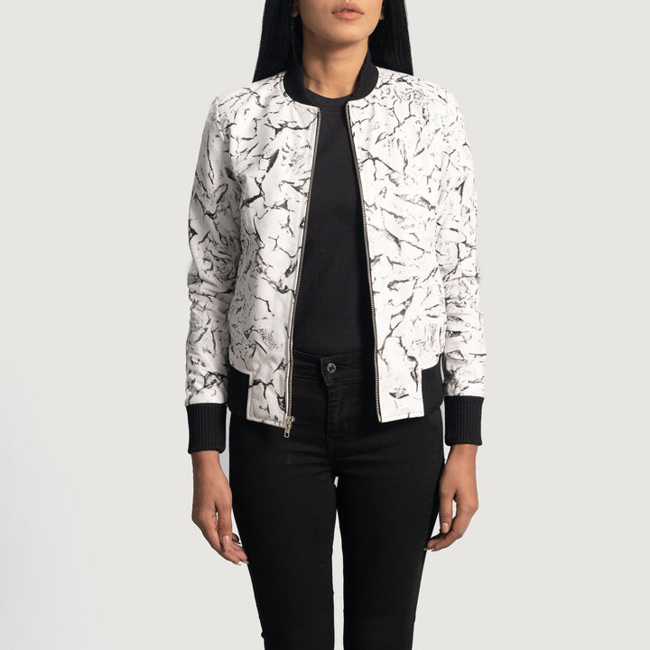 Donna Blake White Leather Blazer - Image 6
