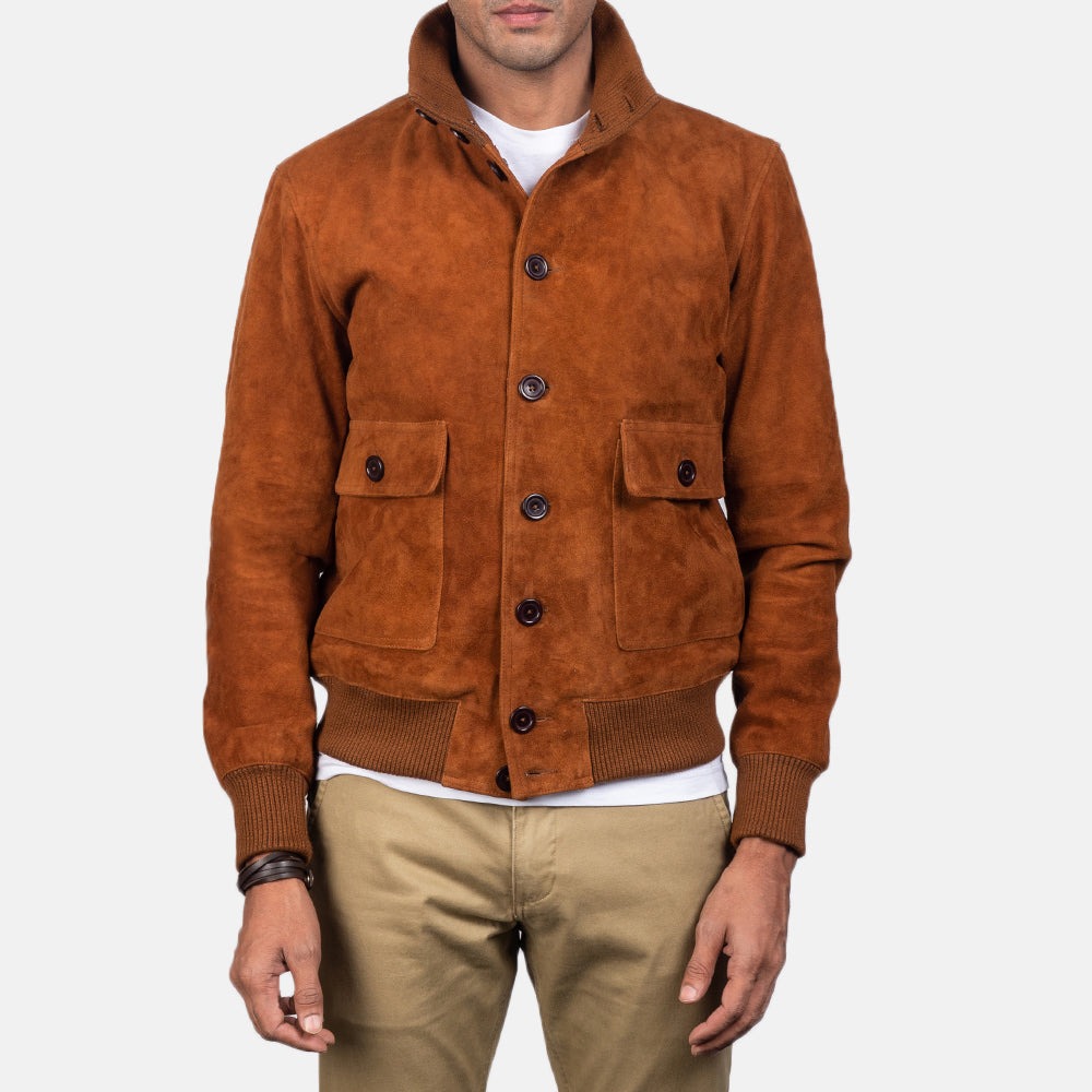 Eaton Suede Bomber Jackets - Image 3