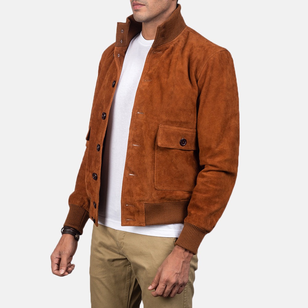 Eaton Suede Bomber Jackets - Image 4