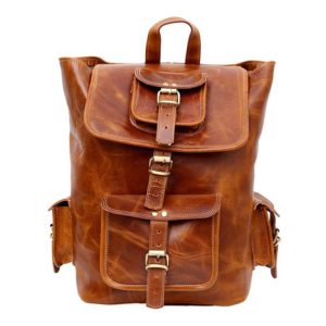 GENUINE VINTAGE CRAZY BUFF LEATHER BACKPACK