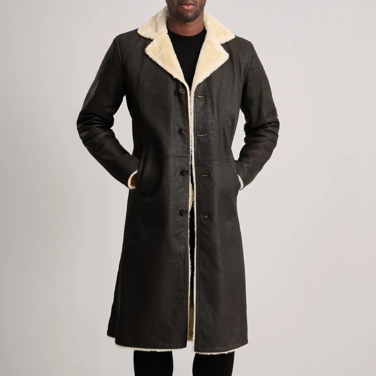 Kolby Brown Shearling Coat - Image 2