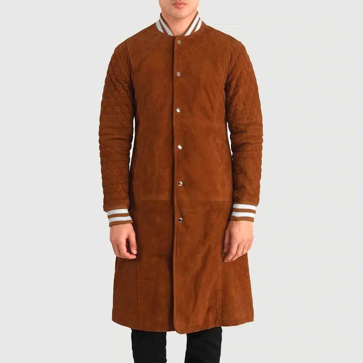 Wilde Brown Suede Varsity Coats - Image 3