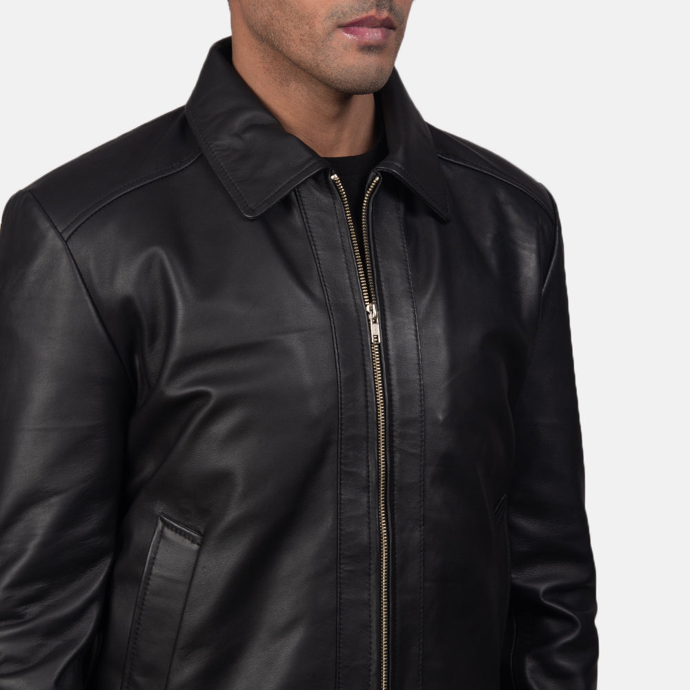Inferno Black Leather Jacket - Image 4
