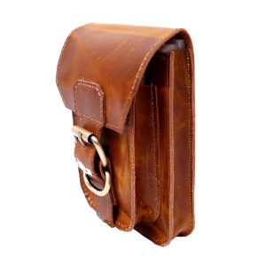 LEATHER PHONE POUCH BELT CASE