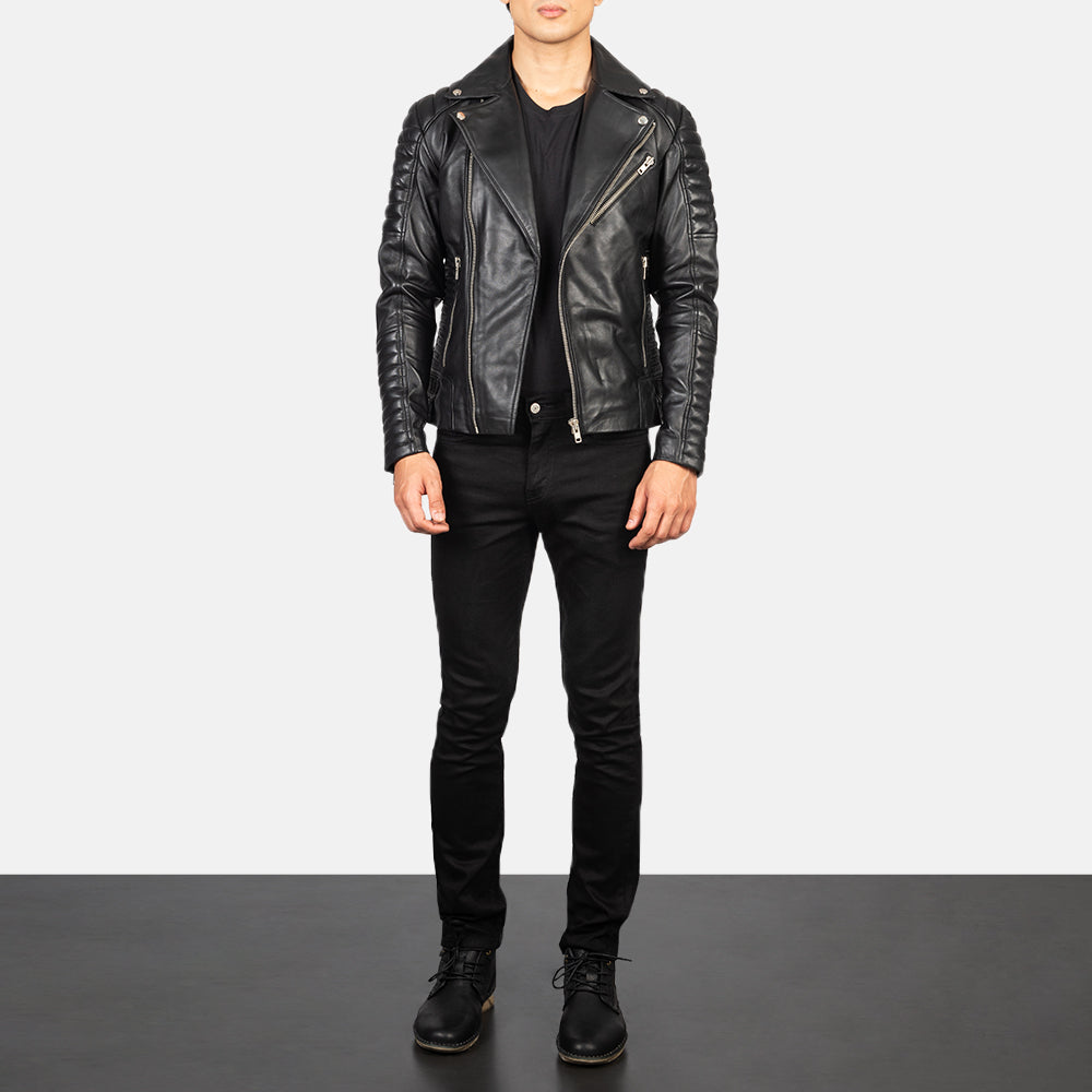 Armand Leather Biker Jacket - Image 2