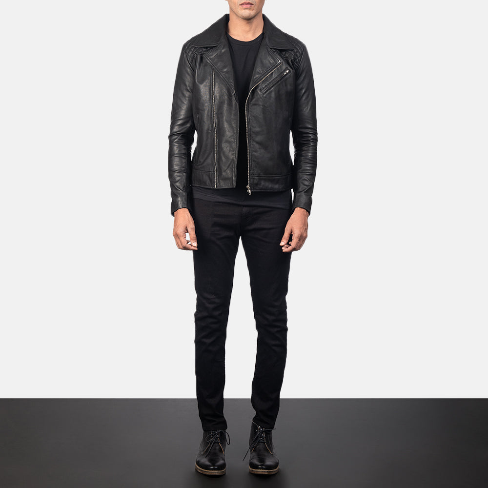 Danny Quilted Leather Biker Jackets - Image 2
