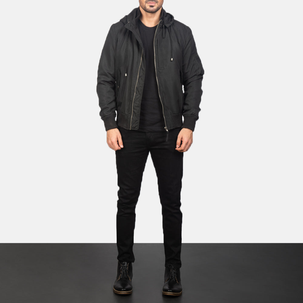 Hanklin Ma-1 Hooded Bomber Jacket - Image 3