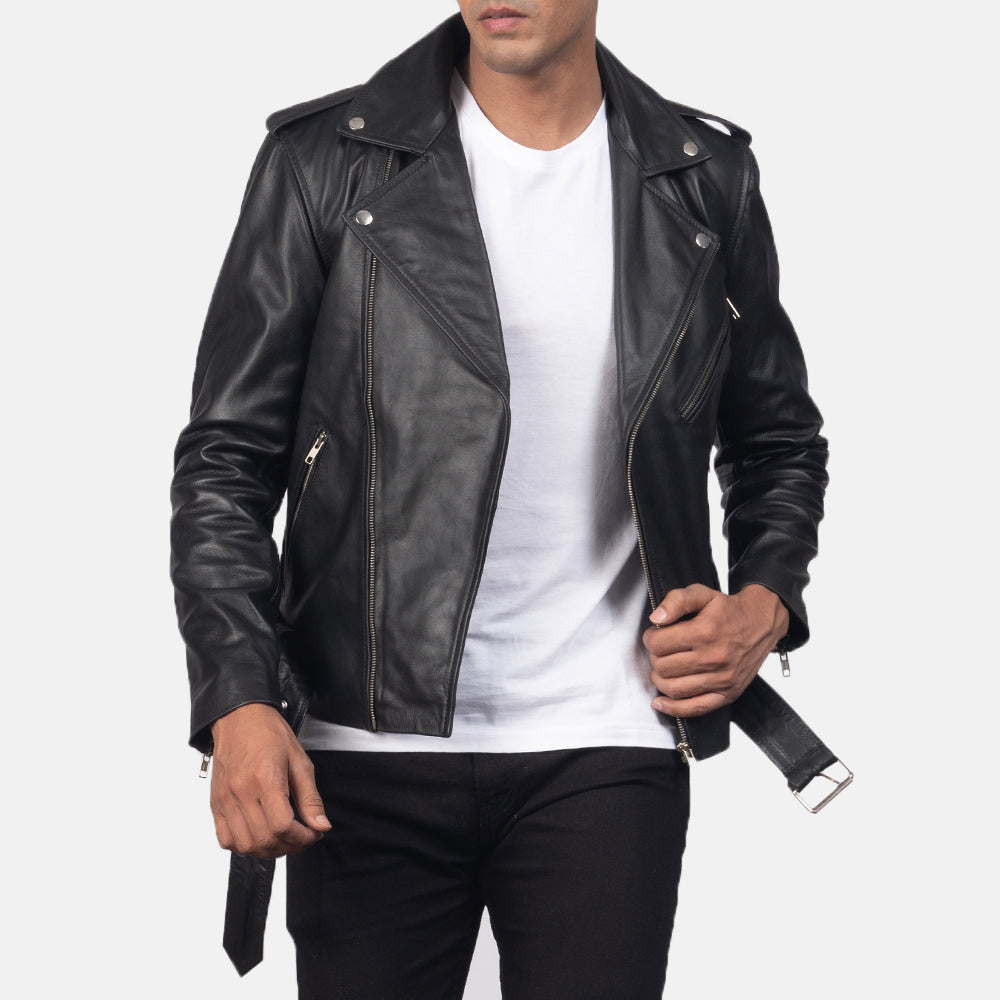 Allaric Alley Leather Biker Jacket - Image 5