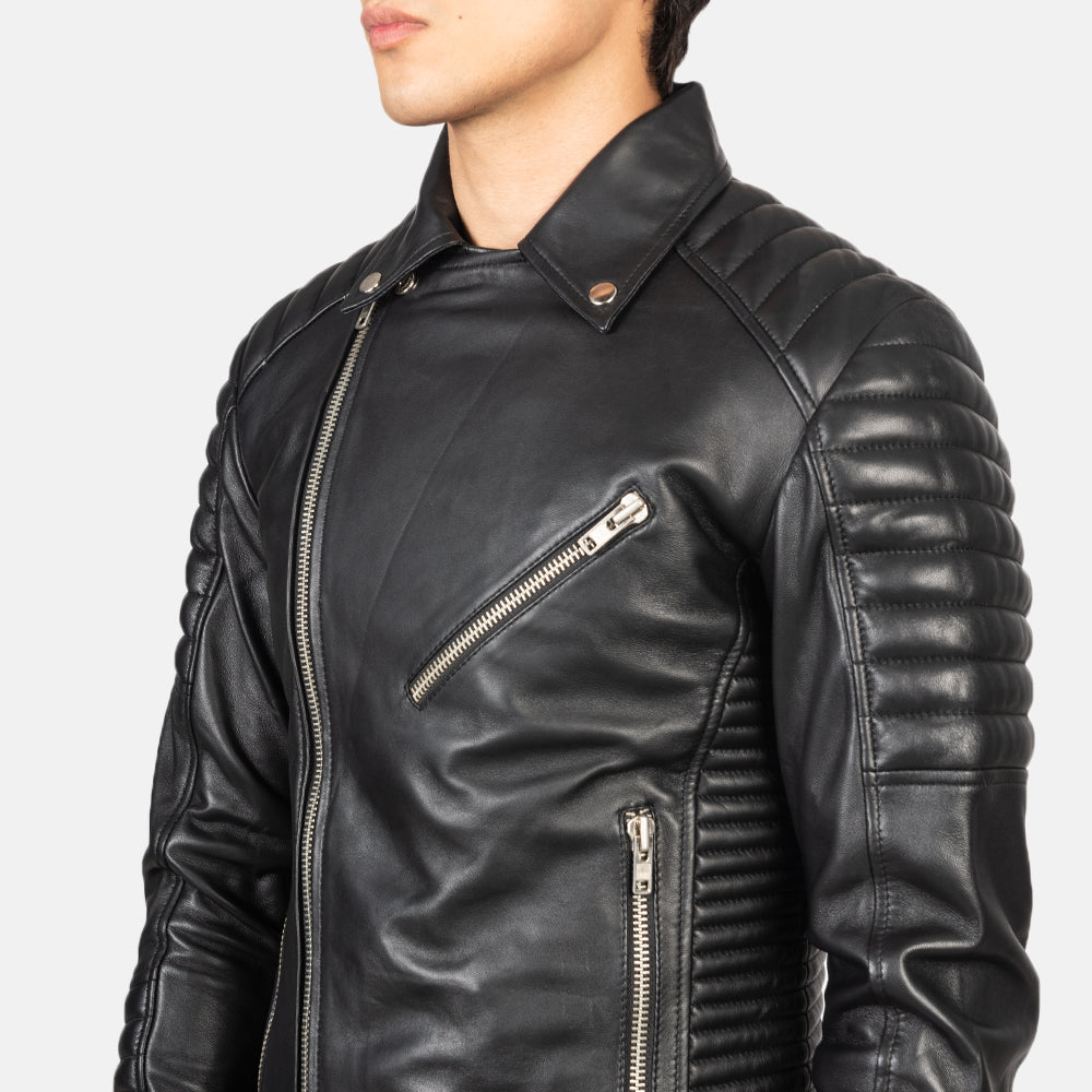 Armand Leather Biker Jacket - Image 5