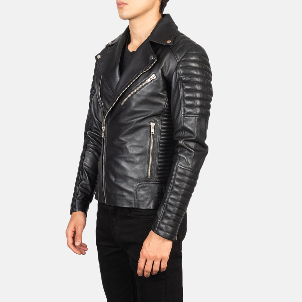 Armand Leather Biker Jacket - Image 3