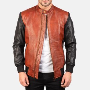 Avan Leather Bomber Jacket
